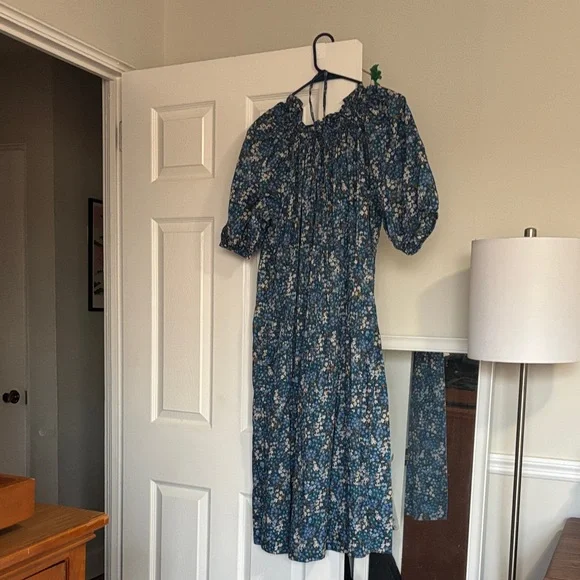 Floral Blue Midi Dress - J. Crew - Picture 5 of 5